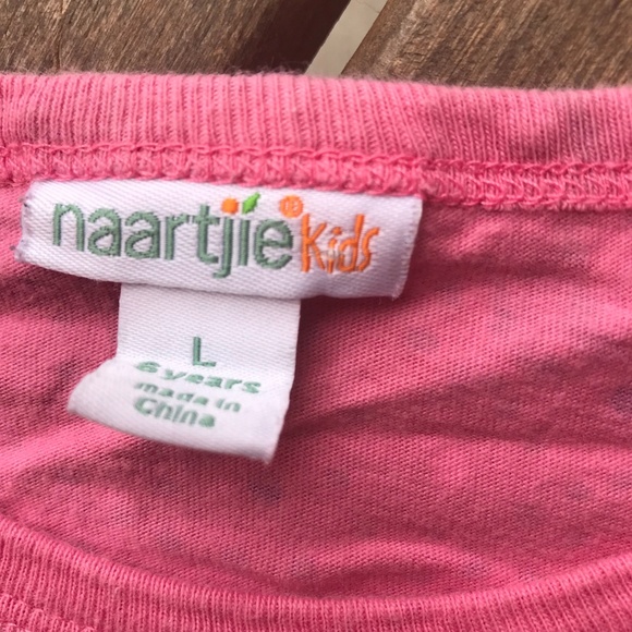 Naartjie Rain Drops Top Fair Pink Buttons Girls 6 - Picture 2 of 8